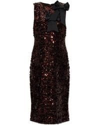 Ganni - Sequin Dress With Spaghetti Straps - Lyst