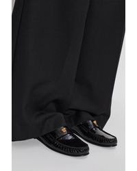 Versace - Leather Loafers With A Medusa Head - Lyst