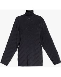 Balenciaga - Oversize Ribbed Turtleneck Sweater - Lyst