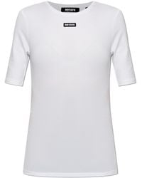 ROTATE BIRGER CHRISTENSEN - Top With Logo Patch - Lyst