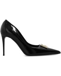 Dolce & Gabbana - Lollo 90 Dg Logo Patent Leather Pumps - Lyst