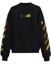 Off-White c/o Virgil Abloh - Sweatshirt With A Multicolored Printed Logo - Lyst