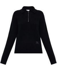 Burberry - Cashmere Polo Sweater With Long Sleeves - Lyst