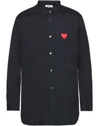 COMME DES GARÇONS PLAY - Heart Appliqué Slim Fit Shirt - Lyst
