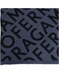 Ferragamo - Wool Scarf With Monogram - Lyst