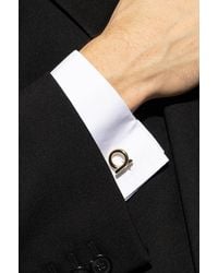 Ferragamo - Logo-Shaped Cufflinks - Lyst