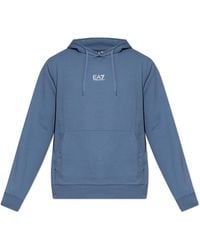 EA7 - Sweatshorts With Printed Logo - Lyst