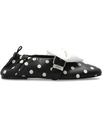 Ganni - Ballet Flats Made Of Eco Leather - Lyst
