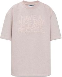 Ganni - Loose-Fit T-Shirt - Lyst