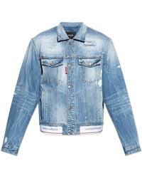 DSquared² - Denim Jacket With 'Vintage' Effect - Lyst