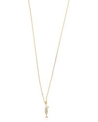 Kate Spade - Necklace With A Pendant Featuring Shimmering Crystals - Lyst