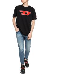 DIESEL D Patch T Shirt - Black