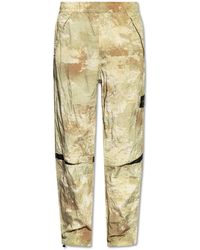 Stone Island - Trousers With Logo Patch, - Lyst