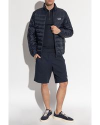 EA7 - Down Jacket With A Stand-Up Collar - Lyst