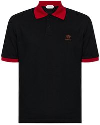 Versace - Polo With Embroidered Logo - Lyst