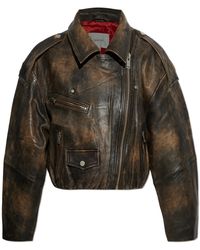 Gestuz - Leather Jacket 'Gzdiana' - Lyst
