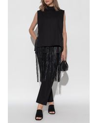 Sportmax - "Soraia" Top With Fringes - Lyst