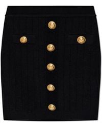 Balmain - Skirt With Decorative Buttons - Lyst