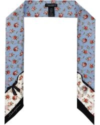 Dolce & Gabbana - Silk Scarf With Floral Motif - Lyst