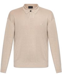 Giorgio Armani - Polo With Embroidered Logo - Lyst