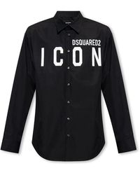 DSquared² - Cotton Shirt With Logo - Lyst