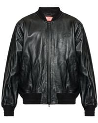 DIESEL - Leather Jacket "L-Type A20476" - Lyst