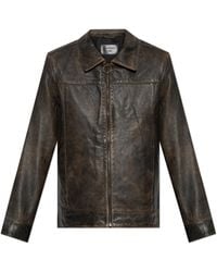 AllSaints - Leather Jacket Alkan - Lyst