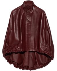 Balenciaga - Leather Cape - Lyst