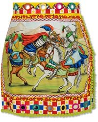 Dolce & Gabbana - Skirt With Carretto Pattern - Lyst