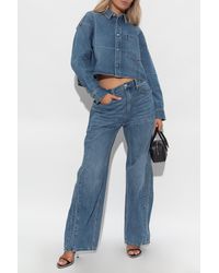 Alexander Wang - Jeans With Embossed Logo On The Legs - Lyst