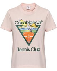 CASABLANCA - T-Shirt With A Colorful Print - Lyst