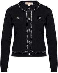 MICHAEL Michael Kors - Cardigan With Decorative Pockets - Lyst