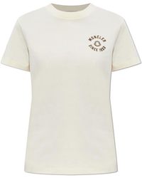 Moncler - T-Shirt With Logo Patch - Lyst