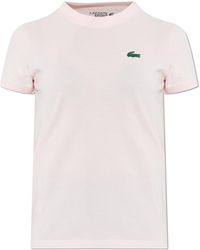 Lacoste - T-Shirt With Logo Patch - Lyst