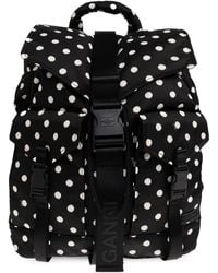 Ganni - Polka Dot Pattern Backpack - Lyst