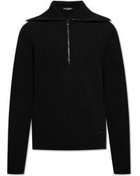 Dolce & Gabbana - Wool Sweater With Wide Collar - Lyst