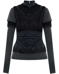 Balenciaga - Top With Stand-up Collar, - Lyst