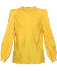 Valentino Garavani - Silk Top With Long Sleeves - Lyst