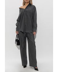 Alexander Wang - Silk Shirt With Logo - Lyst