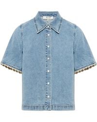 FRAME - Denim Short-Sleeve Shirt - Lyst