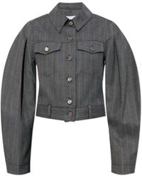 Ganni - Jacket With Pinstripe Pattern - Lyst
