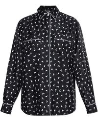 Moschino - Silk Shirt With Print - Lyst