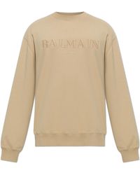 Balmain - Sweatshirt With Embroidered Logo - Lyst