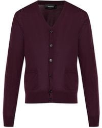 DSquared² - Wool Cardigan With Pockets - Lyst