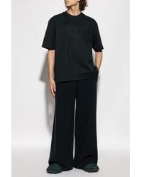 LACOSTE RUNWAY - T-Shirt With Embroidered Logo - Lyst