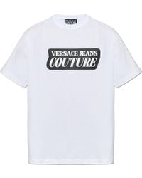 Versace Jeans Couture - T-Shirt With Printed Logo - Lyst