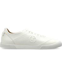 Giorgio Armani - Leather Sports Shoes With Embossed Logo - Lyst