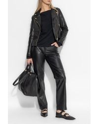 AllSaints - Leather Jacket Dalby - Lyst