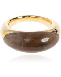 LIE STUDIO - 'Beatrice' Ring With A Semi-Precious Stone - Lyst