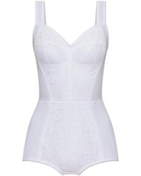 Dolce & Gabbana - Bodysuit With Lace Inserts - Lyst